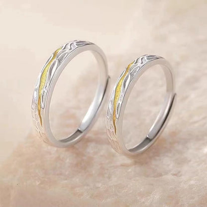 Matching Rings for Couples, Adjustable Unisex Eternity Love Band Set for Couples | CZ Stackable Jewelry, Perfect for Promise Engagements Rings for Women