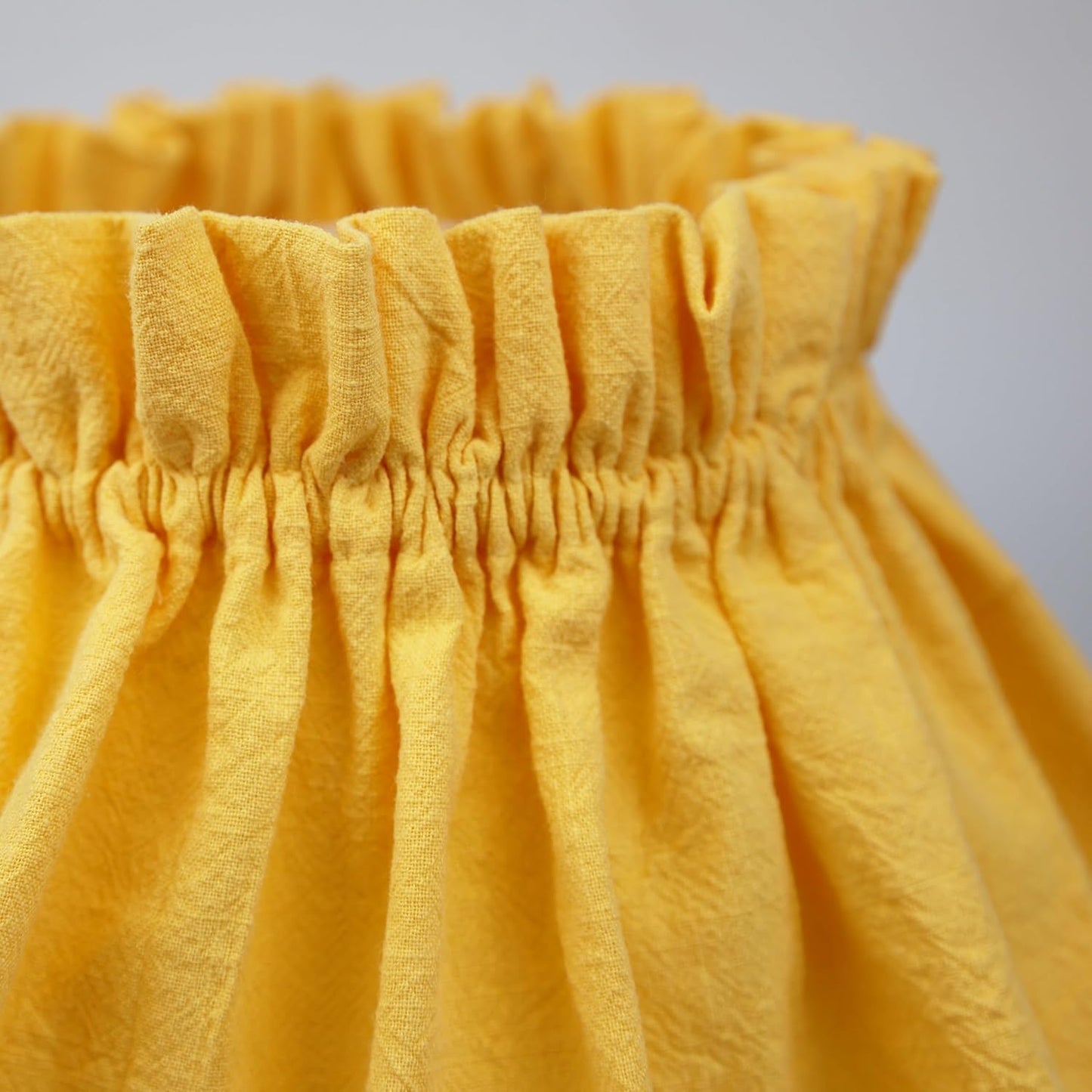 Cloth Lampshade Cover Set, Handmade Decorative Dustproof Elastic Lamps Replacement for Table Desk and Floor Spider Model Country Home Decor for Bedroom Shade Skirt (5"x9"x7", Yellow)