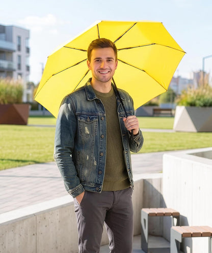 Windproof Compact Umbrellas for Rain - Strong Reinforced Fiberglass Rib Design & Auto Open & Close - Portable Folding Travel Umbrella - Lightweight & Packable for Women & Men, Easy Collapse