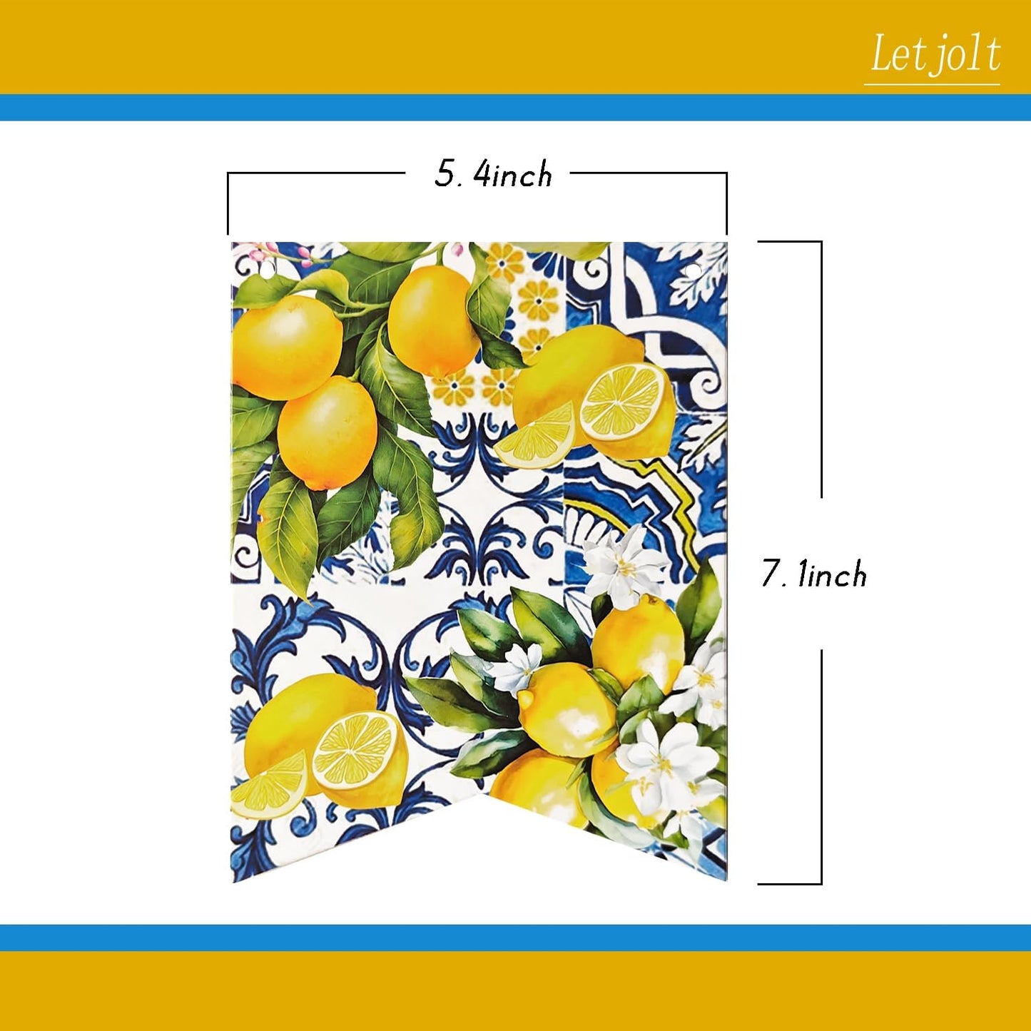 Lemon Happy Birthday Banner Girls Summer Party Garland 15 Pcs | Birthday Theme Party Signs Baby Shower Decorations for Womens Party supplies