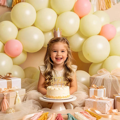 100pcs Pastel Yellow Latex Balloons 12 inch | Light Yellow Round, Helium Balloons, Easter Birthday Bridal Shower Wedding, Sunflower Party Decorations