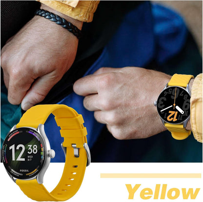 ANBEER Silicone Watch Band 18mm 20mm 22mm 19mm 21mm, Quick Release Rubber Replacement Strap for Men Women - Extra Long