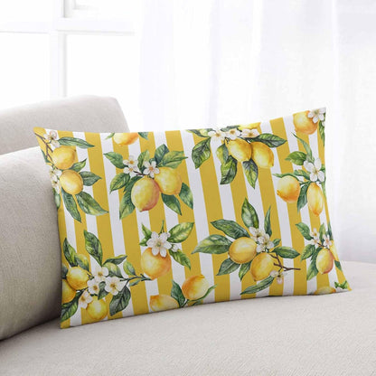 Pillowcase 20x26 Inch - Standard Striped Yellow Lemon Soft Brushed Microfiber Pillow Covers with Hidden Zipper Closure Bed Pillow Shams for Bedroom Sofa Car, 1pcs