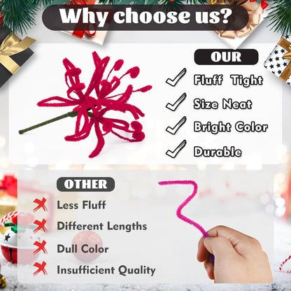 Pipe Cleaners, 200 Pcs Solid Color Chenille Stems Craft Set | Yellow Pipe Cleaners for Crafts, Cleaners Supplies for Flower Making, Chenille Stems Supplies with Eyes for Arts Crafts