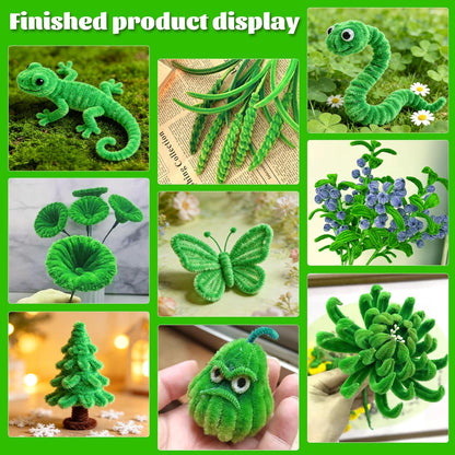 Pipe Cleaners, 200 Pcs Solid Color Chenille Stems Craft Set | Yellow Pipe Cleaners for Crafts, Cleaners Supplies for Flower Making, Chenille Stems Supplies with Eyes for Arts Crafts