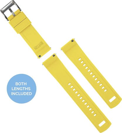 BARTON Elite Silicone Watch Bands - Quick Release - Choose Strap Color & Buckle Color (Stainless Steel, Black PVD or Gunmetal Grey) - 18mm, 20mm, 22mm & 24mm Watch Straps