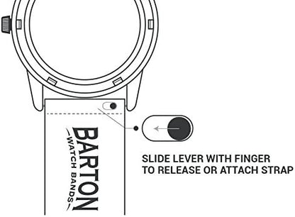 BARTON Elite Silicone Watch Bands - Quick Release - Choose Strap Color & Buckle Color (Stainless Steel, Black PVD or Gunmetal Grey) - 18mm, 20mm, 22mm & 24mm Watch Straps