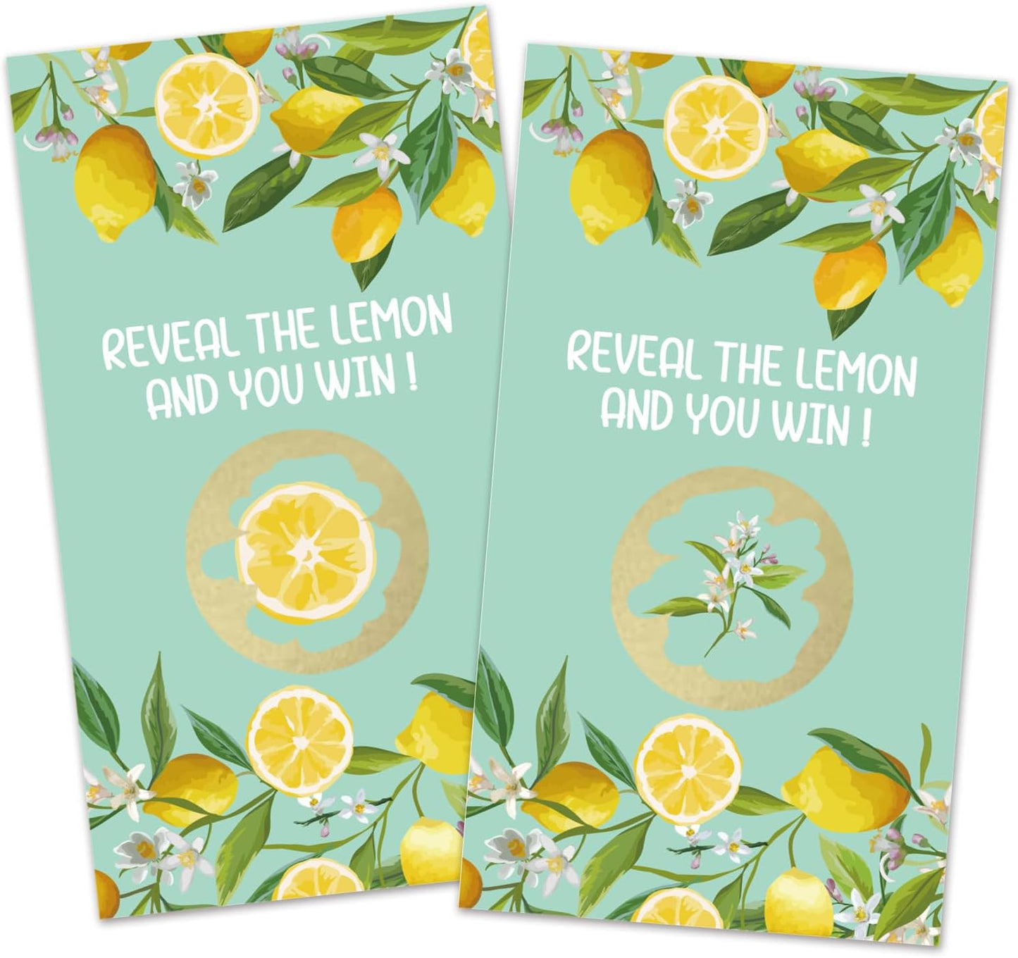 32 Pcs Lemon Theme Scratch Off Cards, Lemon Bridal Shower Scratch Off Tickets, Lottery Prize Raffle Tickets for Wedding Engagement Party, Funny Citrus Fruits Birthday Party Cards Supplies