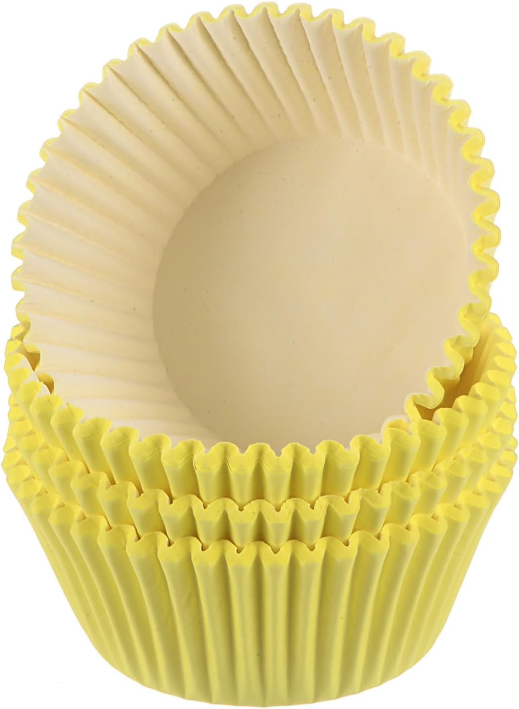100 Count Cupcake Liners Yellow Cupcake Cups Standard Size Muffins Liners Papers Baking Cups Wrappers Greaseproof for Party Wedding Birthday