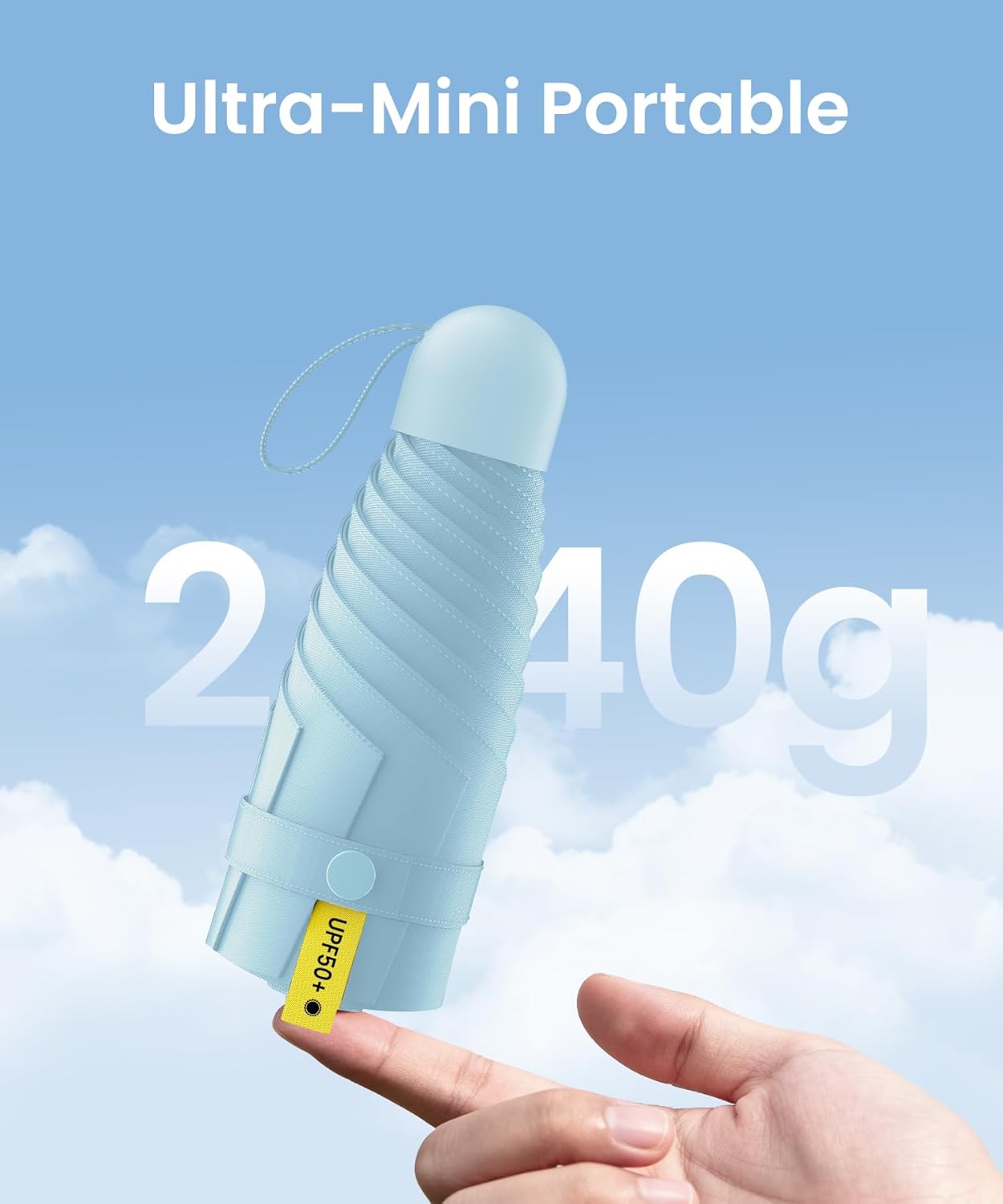 3 Pack Mini Travel Folding Umbrella,UPF 50+ UV Compact Portable Sun | Rainproof & Pocket-Friendly Size, Lightweight to Fit Backpacks, Handbags & Pockets, Perfect for Kids, Women & Men