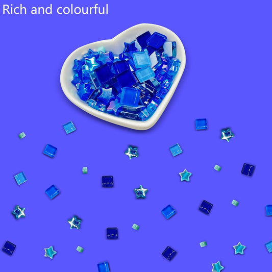 Crystal Mosaic Tiles for Crafts, 350 Pieces Yellow Glass Mosaic Tiles Opaque for DIY Art Projects, Jewelry Making, Home Decoration
