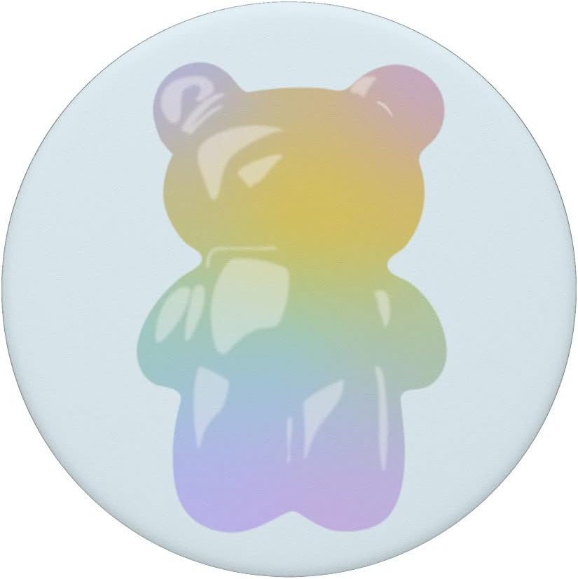 Pastel Rainbow Gummy Bear Candy PopSockets Swappable PopGrip