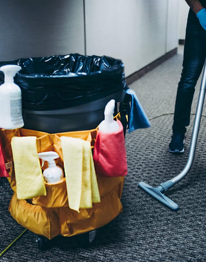 Trash Can Caddy Bag, 2 Pack 10 Pockets Commercial Cleaning Caddy Bag, Fit 32-50 Gallon Can, Round Trash Bag Holder, Garbage Bin Caddy Organizer, Yellow
