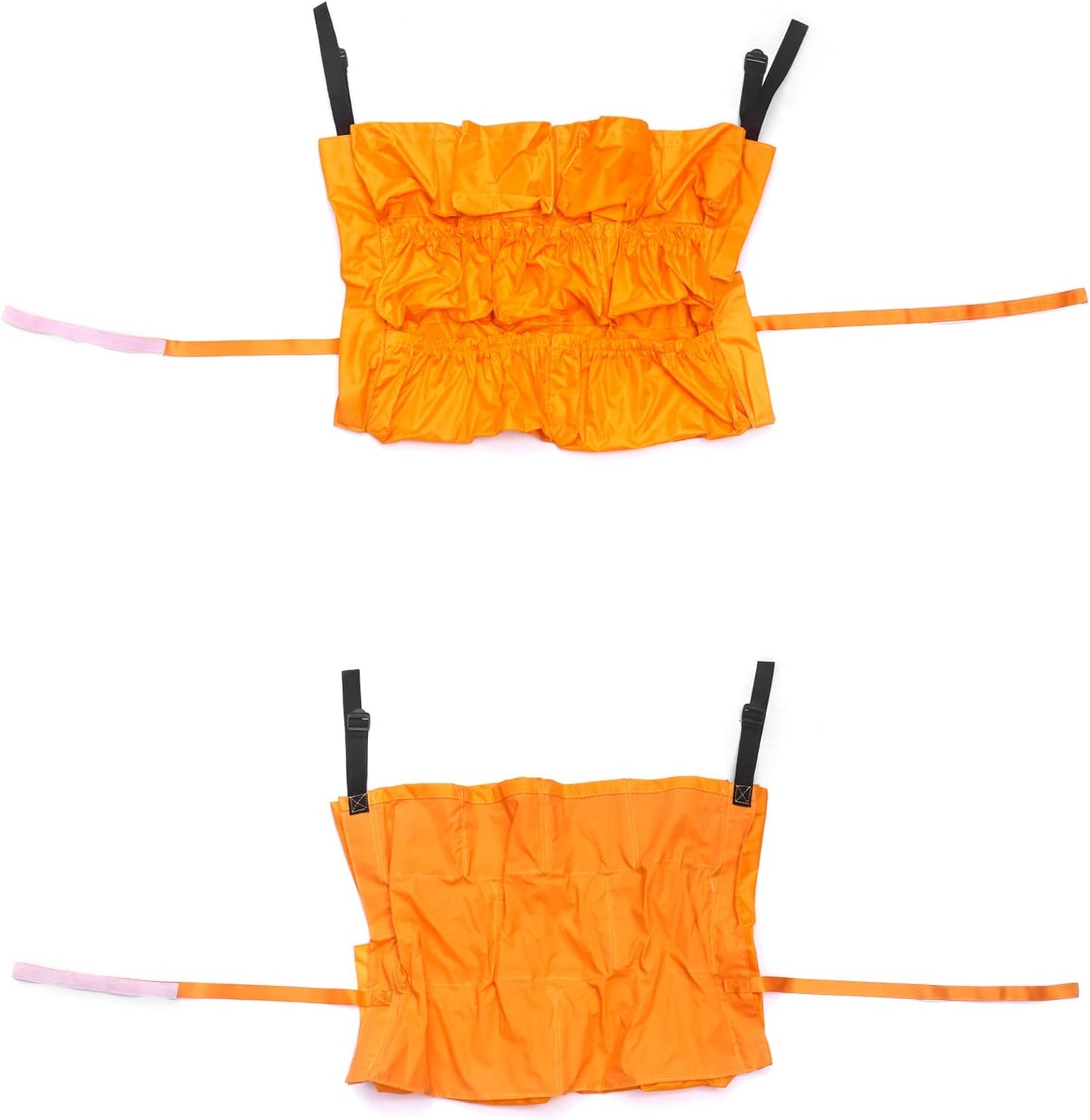 Trash Can Caddy Bag, 2 Pack 10 Pockets Commercial Cleaning Caddy Bag, Fit 32-50 Gallon Can, Round Trash Bag Holder, Garbage Bin Caddy Organizer, Yellow