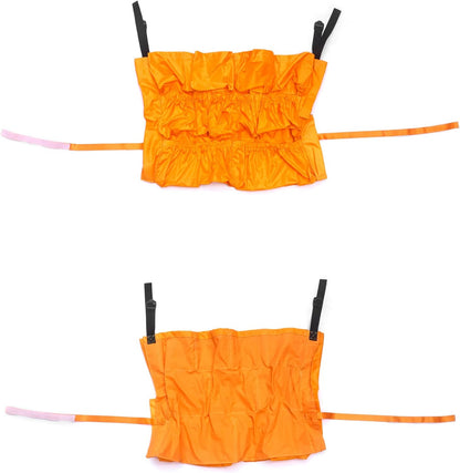 Trash Can Caddy Bag, 2 Pack 10 Pockets Commercial Cleaning Caddy Bag, Fit 32-50 Gallon Can, Round Trash Bag Holder, Garbage Bin Caddy Organizer, Yellow