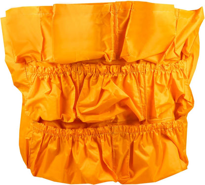 Trash Can Caddy Bag, 2 Pack 10 Pockets Commercial Cleaning Caddy Bag, Fit 32-50 Gallon Can, Round Trash Bag Holder, Garbage Bin Caddy Organizer, Yellow