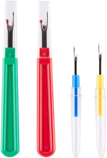Seam Ripper, Sewing Stitch Ripper and Thread Remover Tool Kit, 2 Big+2 Small Embroidery Cutter and 1 Thread Snip(Yellow)