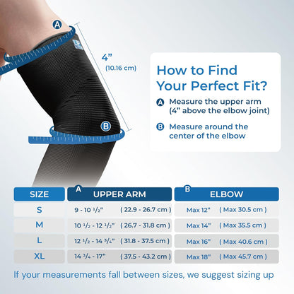 668 Compression Arm Sleeve for Workouts, Sports & Pickleball, Golf and Tennis Elbow Pain relief for Men & Women