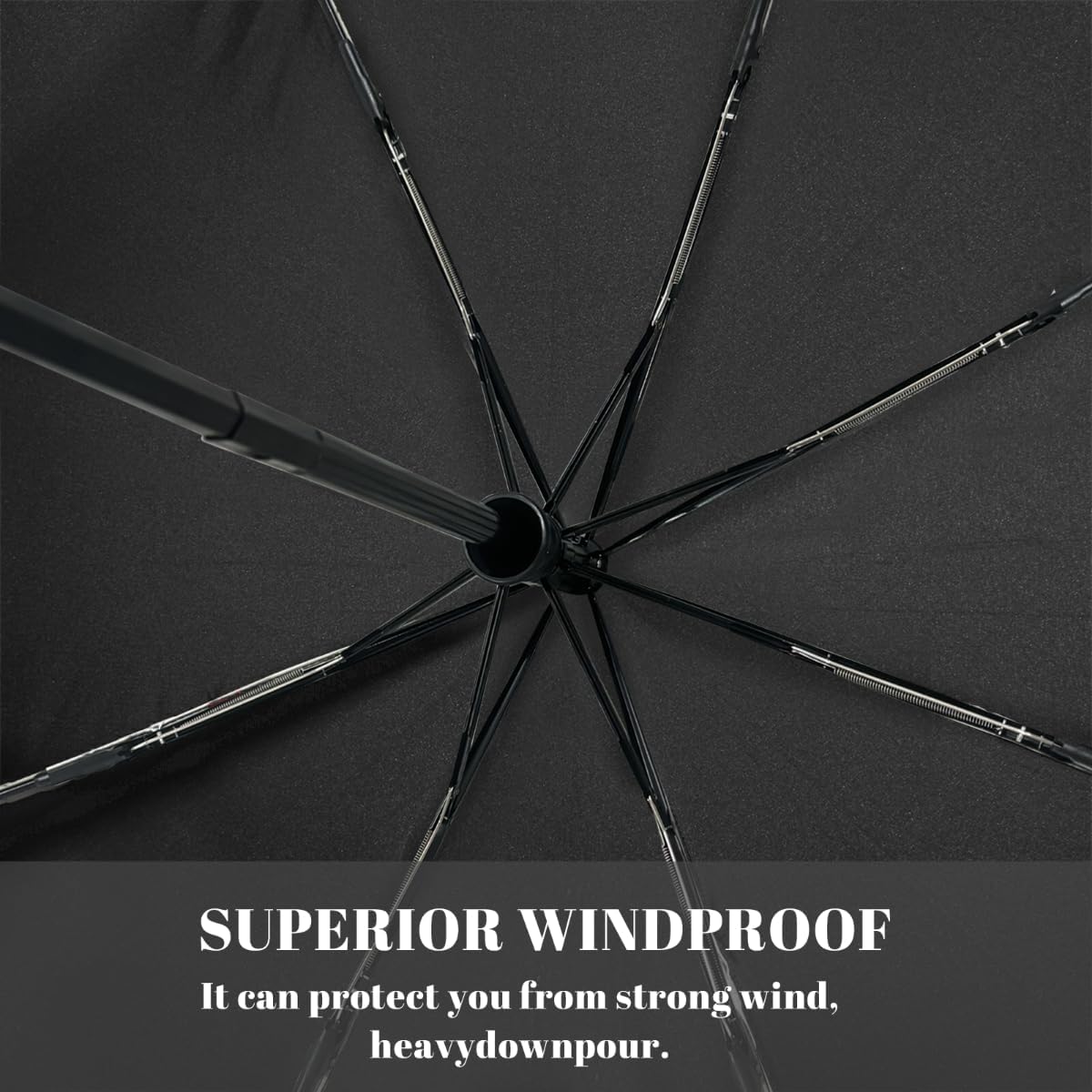 Travel Umbrella Compact Yellow Black Polka Dots Flower Rain Umbrellas Portable Automatic Umbrella for Backpack