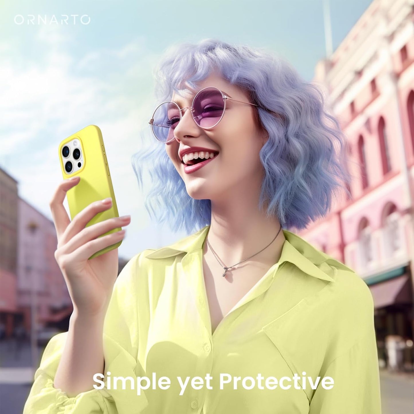 Compatible with iPhone 15 Pro Case 6.1", Liquid Silicone 3 Layers Full Covered Soft Gel Rubber Cover, Shockproof Protective Slim Phone Case with Anti-Scratch Microfiber Lining-Lemon Yellow