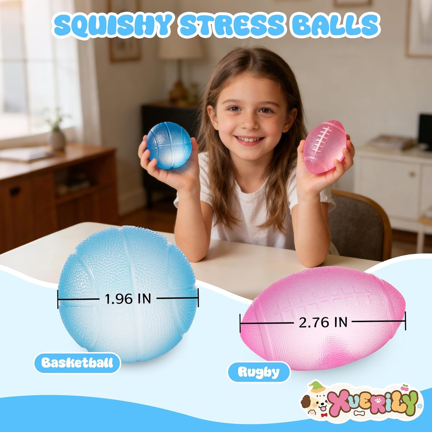 Squishy Stress Ball & Slow Rising Butter Squishy Fidget Toys Set - 4 Pack Ultra Soft Sensory Toys, Cute Taba Pack for Kids Adults, Desk Toy, Party Favors & Gift Ideas