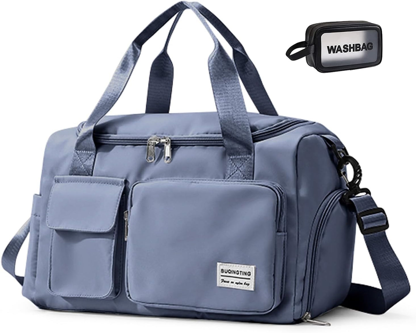Small Gym Bag for Women, Travel Duffle Bag Carry On Weekender Bag with Shoe Compartment - Colors A