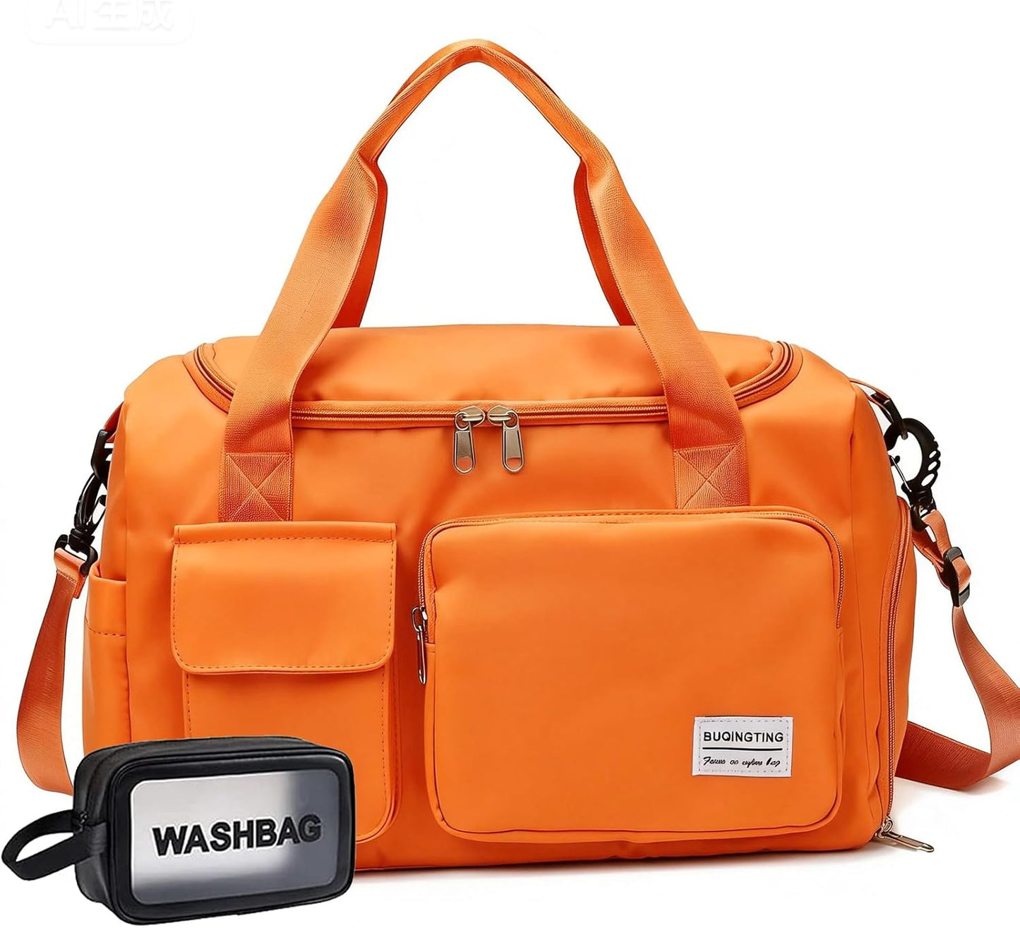 Small Gym Bag for Women, Travel Duffle Bag Carry On Weekender Bag with Shoe Compartment - Colors A