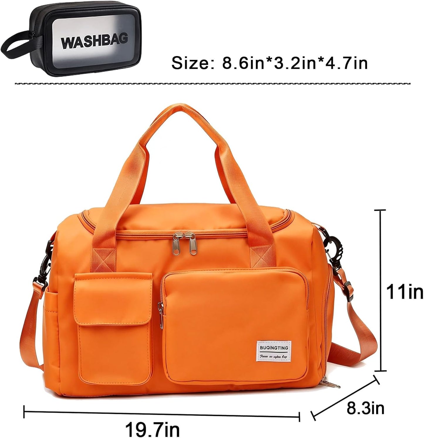 Small Gym Bag for Women, Travel Duffle Bag Carry On Weekender Bag with Shoe Compartment - Colors A