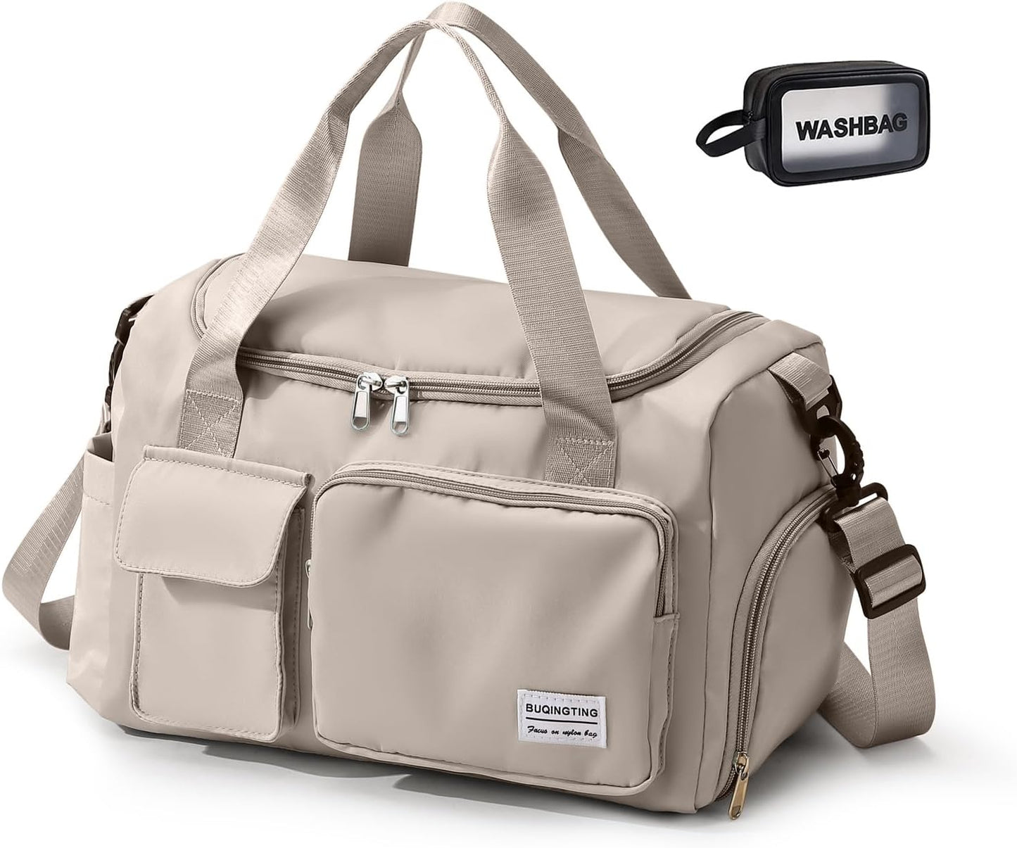Small Gym Bag for Women, Travel Duffle Bag Carry On Weekender Bag with Shoe Compartment - Colors A