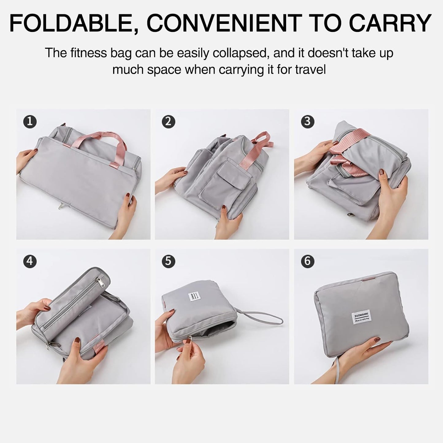 Small Gym Bag for Women, Travel Duffle Bag Carry On Weekender Bag with Shoe Compartment - Colors A
