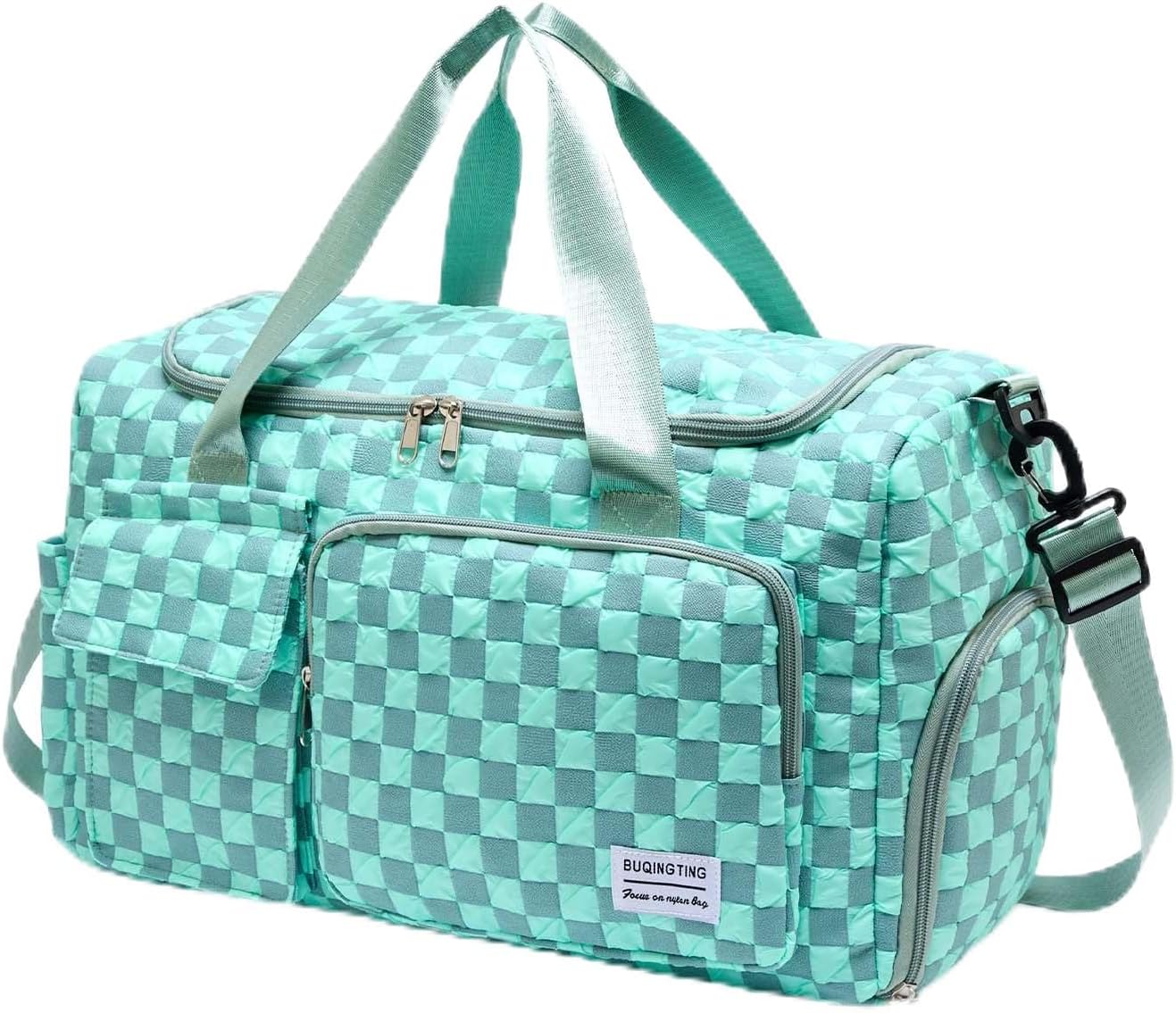 Small Gym Bag for Women, Travel Duffle Bag Carry On Weekender Bag with Shoe Compartment - Colors A
