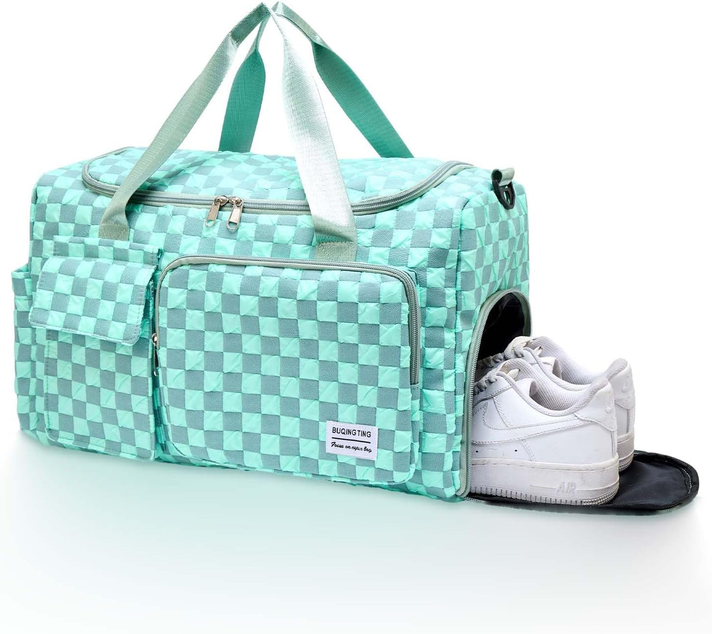 Small Gym Bag for Women, Travel Duffle Bag Carry On Weekender Bag with Shoe Compartment - Colors A