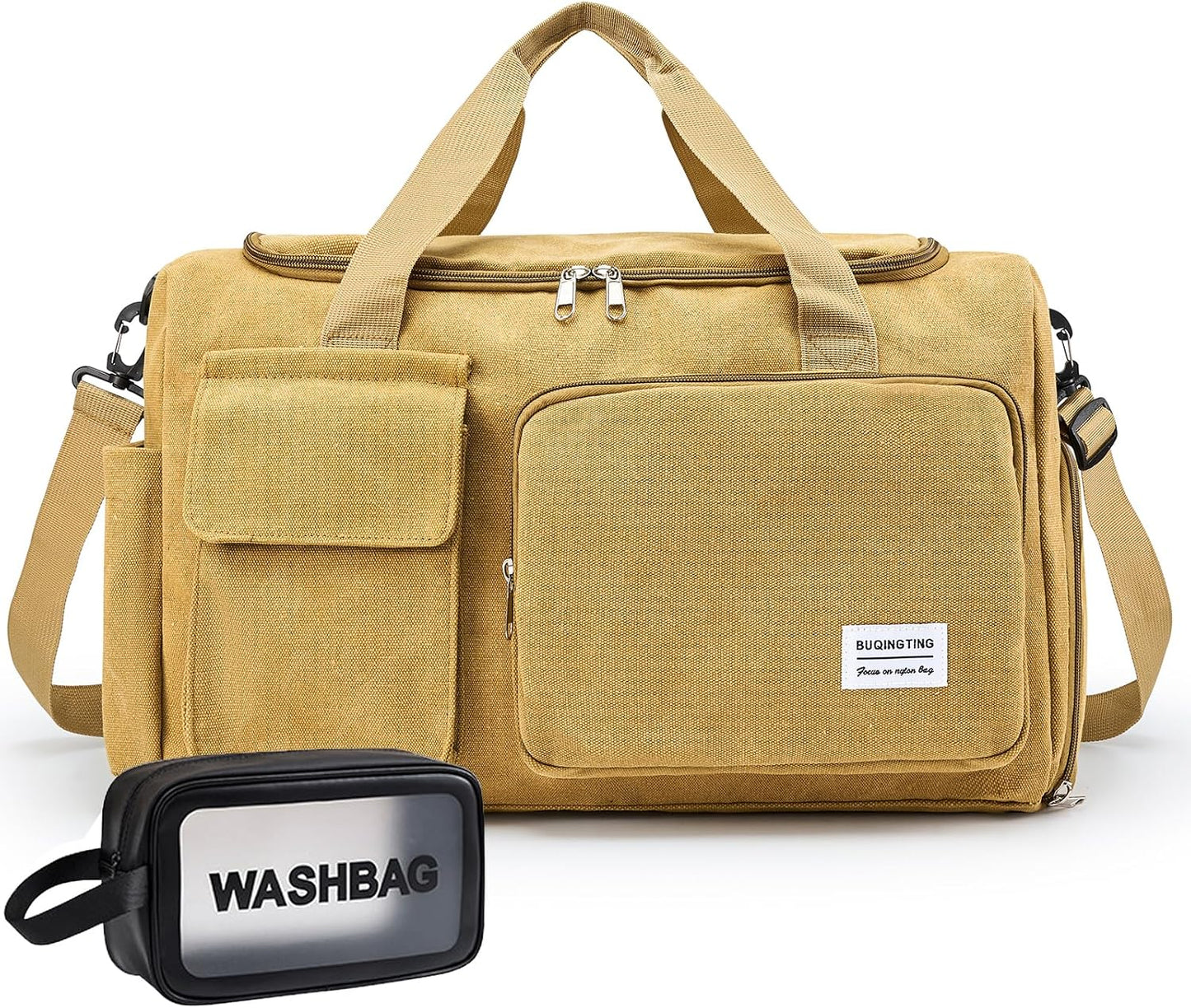 Small Gym Bag for Women, Travel Duffle Bag Carry On Weekender Bag with Shoe Compartment - Colors A