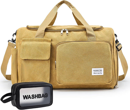 Small Gym Bag for Women, Travel Duffle Bag Carry On Weekender Bag with Shoe Compartment - Colors A