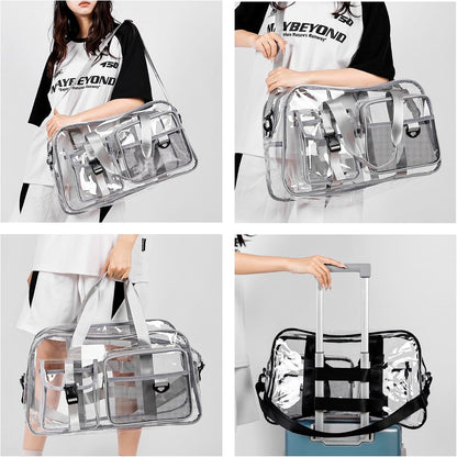 Small Gym Bag for Women, Travel Duffle Bag Carry On Weekender Bag with Shoe Compartment - Colors A