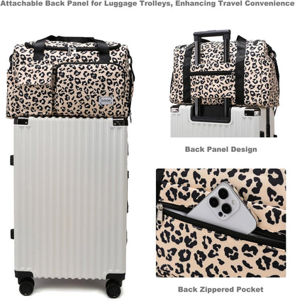 Small Gym Bag for Women, Travel Duffle Bag Carry On Weekender Bag with Shoe Compartment - Colors A
