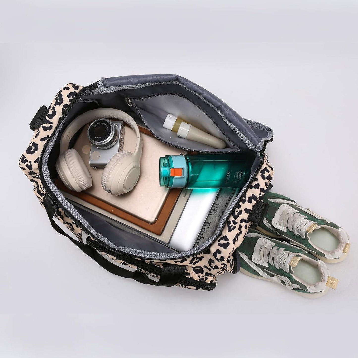Small Gym Bag for Women, Travel Duffle Bag Carry On Weekender Bag with Shoe Compartment - Colors A