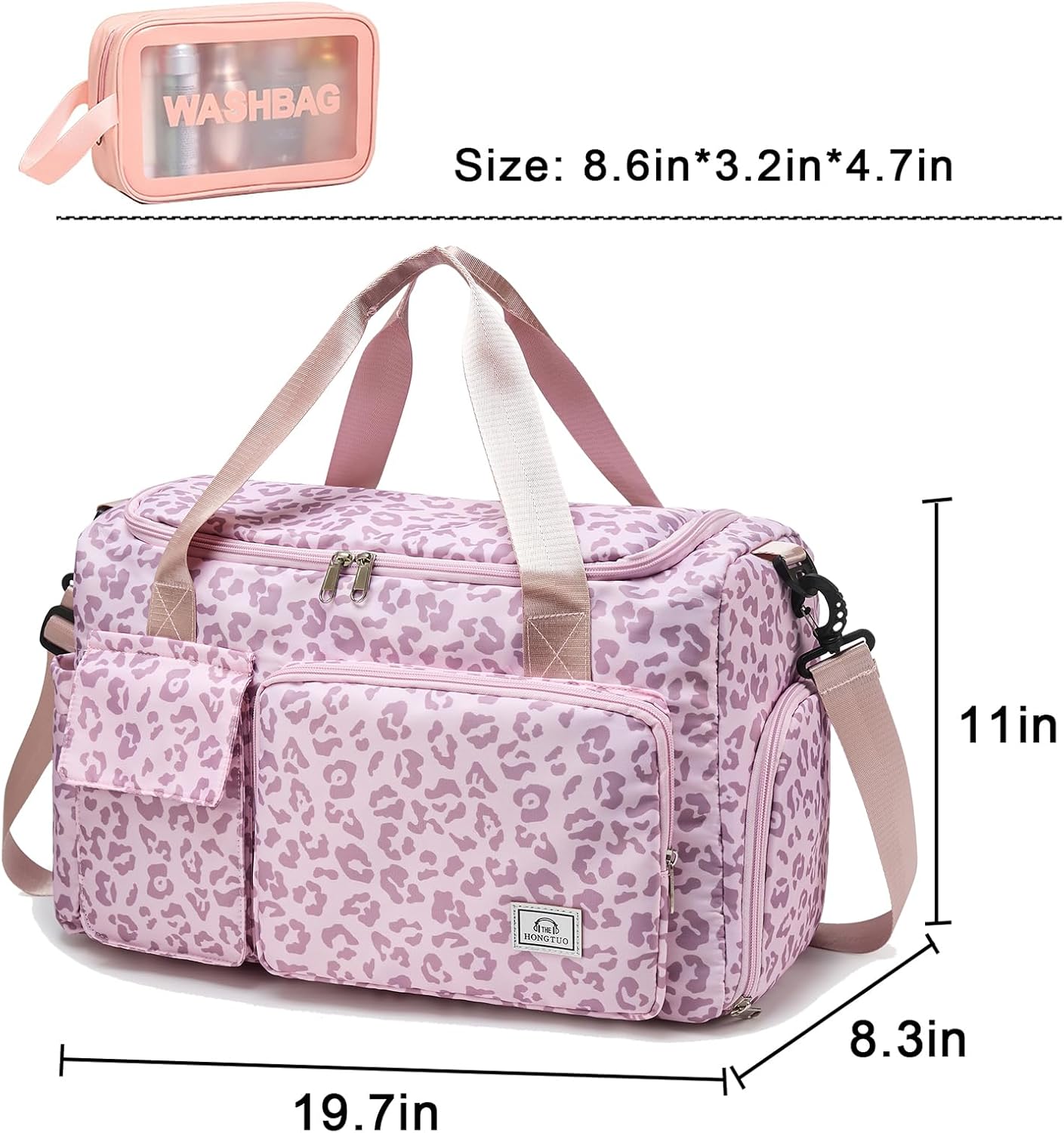Small Gym Bag for Women, Travel Duffle Bag Carry On Weekender Bag with Shoe Compartment - Colors A