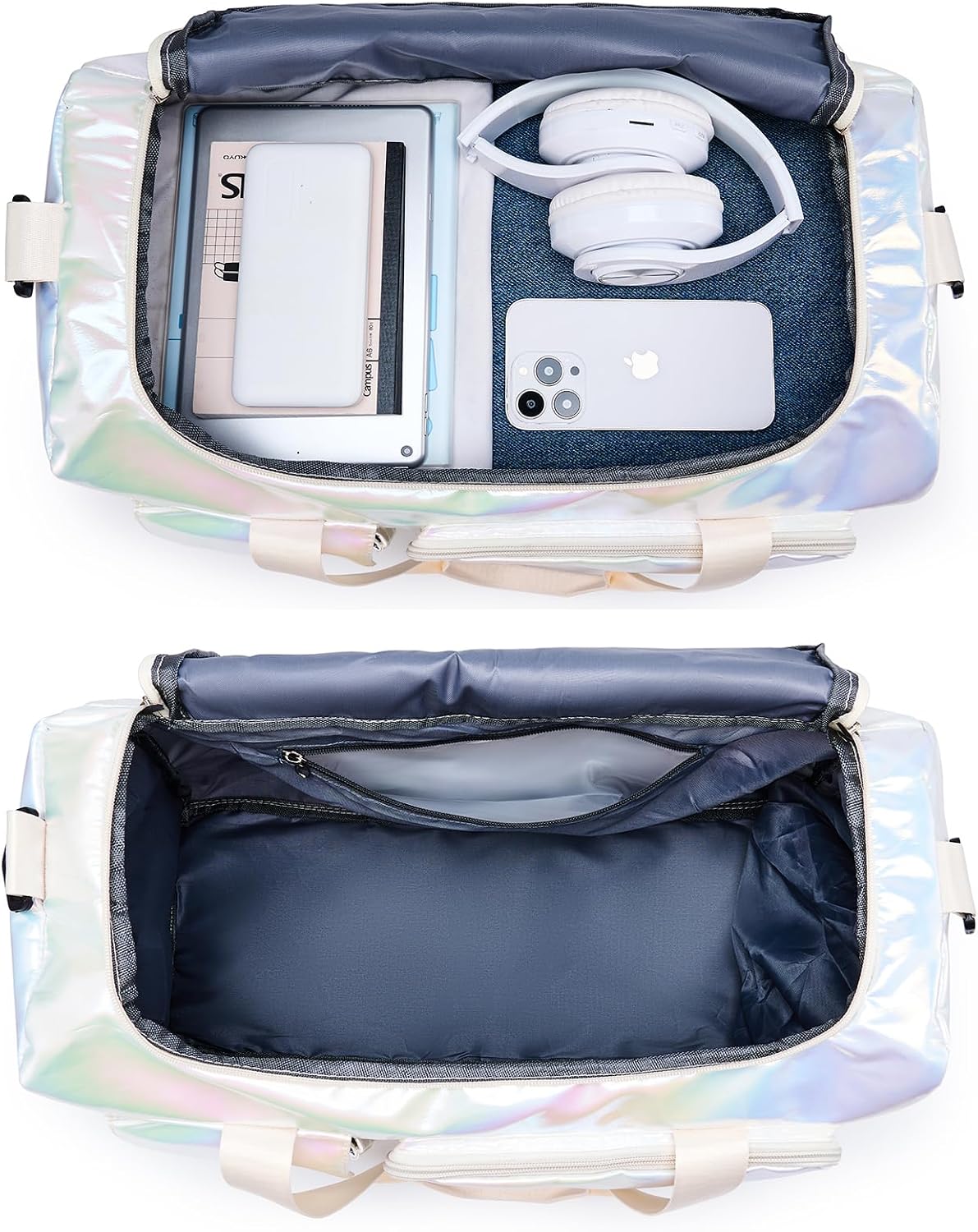Small Gym Bag for Women, Travel Duffle Bag Carry On Weekender Bag with Shoe Compartment - Colors A