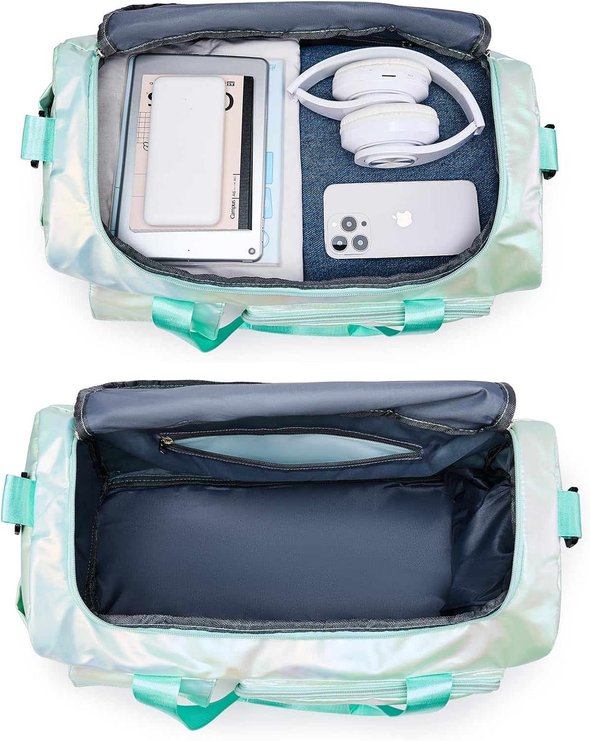 Small Gym Bag for Women, Travel Duffle Bag Carry On Weekender Bag with Shoe Compartment - Colors A