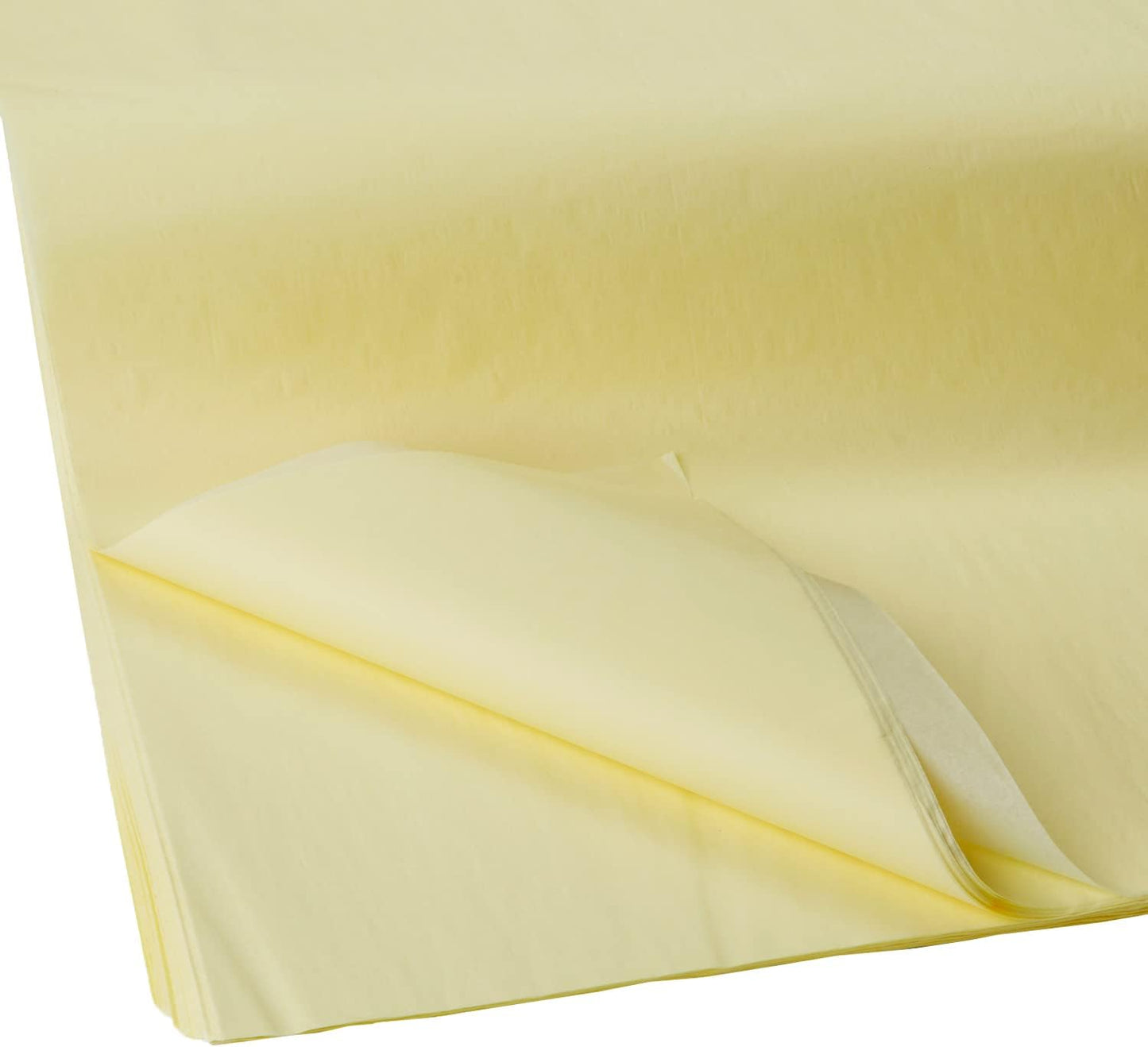 Bulk 20 x 30 Inches Recycled Tissue, Pastel Yellow, 480 Unfolded Sheets (BFT43)