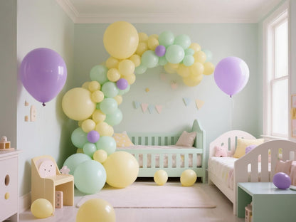 Pastel Yellow Balloons 145pcs Different Sizes 18 12 10 5 Inches Light Yellow Latex Balloon Garland Arch for Birthday Baby Shower Wedding Anniversary Graduation Party Decorations
