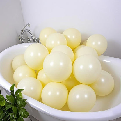 Pastel Yellow Balloons 145pcs Different Sizes 18 12 10 5 Inches Light Yellow Latex Balloon Garland Arch for Birthday Baby Shower Wedding Anniversary Graduation Party Decorations