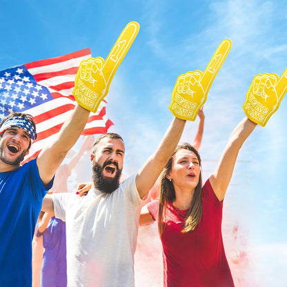 3 Pcs Giant Foam Finger 18 Inch We're Number 1 Foam Hand Cheerleading Pom Pom Cheer Supplies for Football Basketball Soccer Sports Events Team Spirit Games School Business
