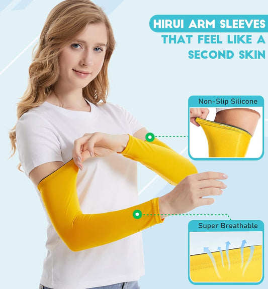 Arm Compression Sleeves for Men Women Youth, UV Protection 20-30mmHG Support Tattoo Cover, Breathable Moisture-Wicking