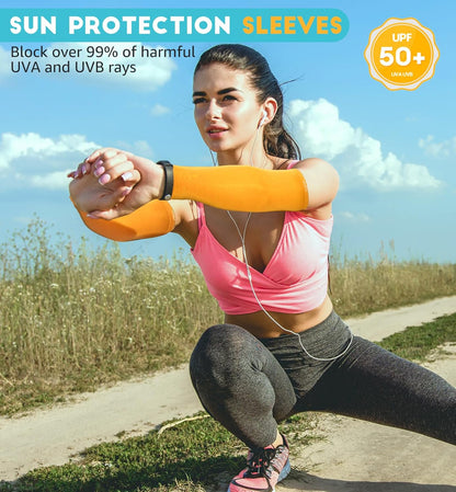 Arm Compression Sleeves for Men Women Youth, UV Protection 20-30mmHG Support Tattoo Cover, Breathable Moisture-Wicking