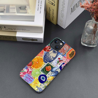 Compatible with for iPhone 14,Fruit Lemon European Summer Collage Phone Case for Girl Women Boy Men,Scratch Resistant Shockproof Cover Case for iPhone 14
