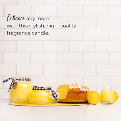 — Lemon Butter Pound Cake - 34oz Papa Scented Candle Jar with Lid - Keepers of the Light - 155 Hours of Burn Time, Gift for Women, Yellow