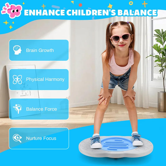 Maze Balance Board for Kids Toddlers Wobble Board for Core Balance Training | 3 Swappable Labyrinths, 3 Balls, Non-Slip Base, Indoor Active Play Toys for Skate Prep, ADHD Focus, Sensory Training, Ages 3+