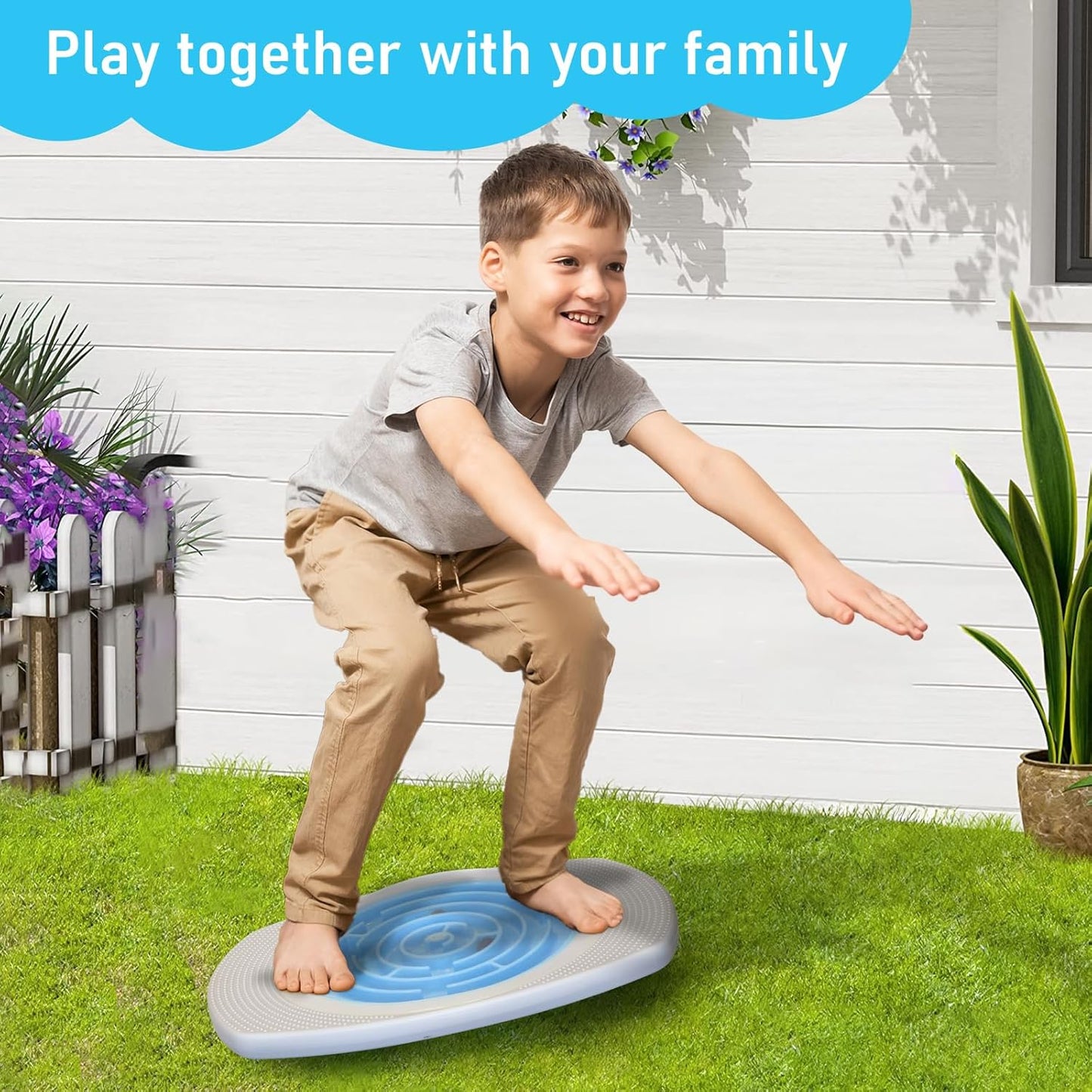 Maze Balance Board for Kids Toddlers Wobble Board for Core Balance Training | 3 Swappable Labyrinths, 3 Balls, Non-Slip Base, Indoor Active Play Toys for Skate Prep, ADHD Focus, Sensory Training, Ages 3+